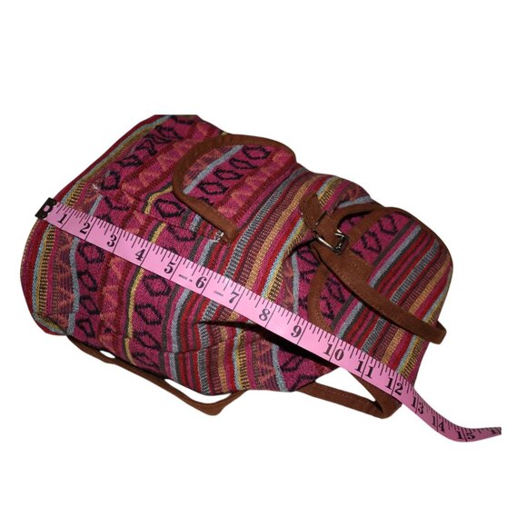 Multicolor Indian Blanket Drawstring Backpack - Picture 3 of 10